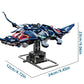 Mechanical Shark Building Set, Sea Life Crocodile Parrot Mantis Frog Manta Ray Building Blocks Light, Animal Toys Gift for Kid