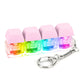 Keyboard Fidget Keychain 4 Keys Finger Keyboard Decompression Toys Press Button Keycap Fidget Stress Relief Keyboard Clicker Toy