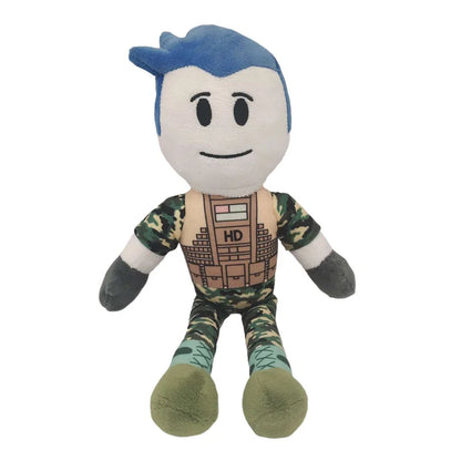 NEW 35cm Hot Game Roblo Plush Toys Doll Captain Camouflage Boy Halloween Soft Stuffed Toy Baby Kids Birthday Gift