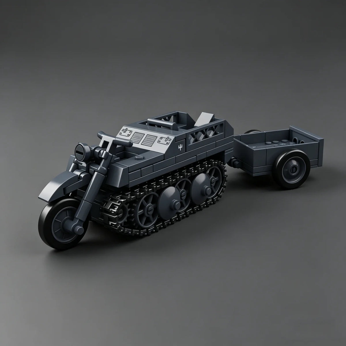 Military Series SD.KFZ.2 Half-Track Motorcycle Tractor Building Block Model Kit
