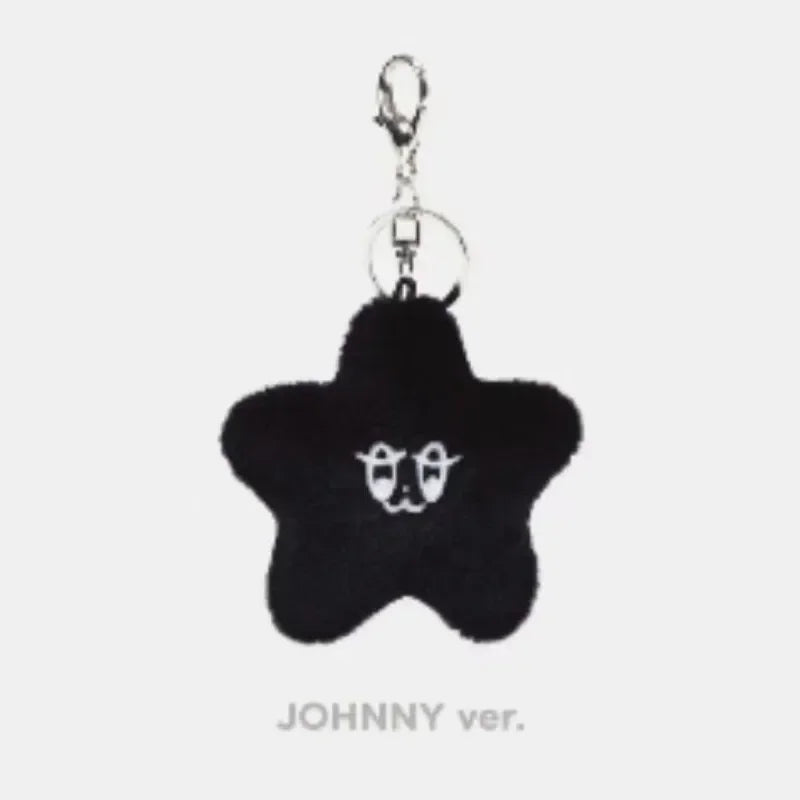 MARK DoYoung HAECHAN TAEYONG Keychain Black Luminous Pentagonal Heart Shaped Plush Pendant Suitable for Fan Gifts