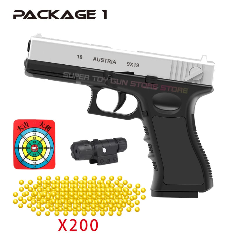 2026.SAFE SOFT BULLET TOY BLASTER PISTOL WITH MAGAZINE AND BALLS, PERFECT FOR OUTDOOR SHOOTING GAME AND KIDS GIFT