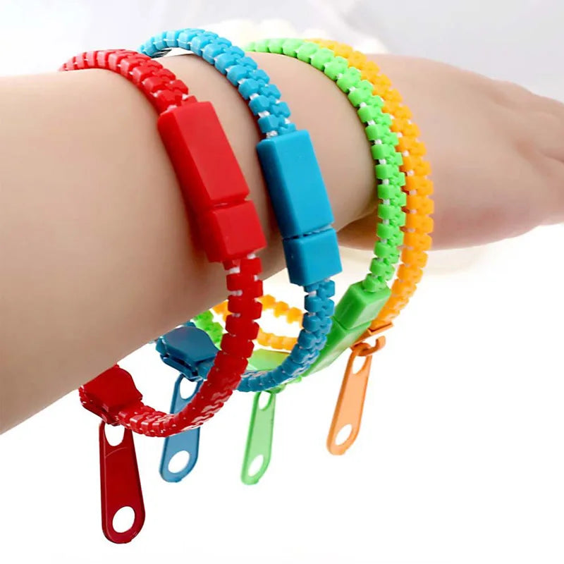 Pack Zipper Bracelet Kids Anti Stress Fidget Toys For Anxiety Sensory Autism Therapy Party Gifts Juguetes Antiestrés Para Niños