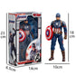 8pcs 18CM Avengers Collection Iron Man Spider Man Thanos Spider Captain Thor Hulk Transfiguration Action Decoration Toy Gift