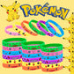 12pcs Pokemon Bracelet Anime Pikachu Charmander Children Cartoon Silicone Wristband Bracelets Party  Accessoires Cosplay Gifts