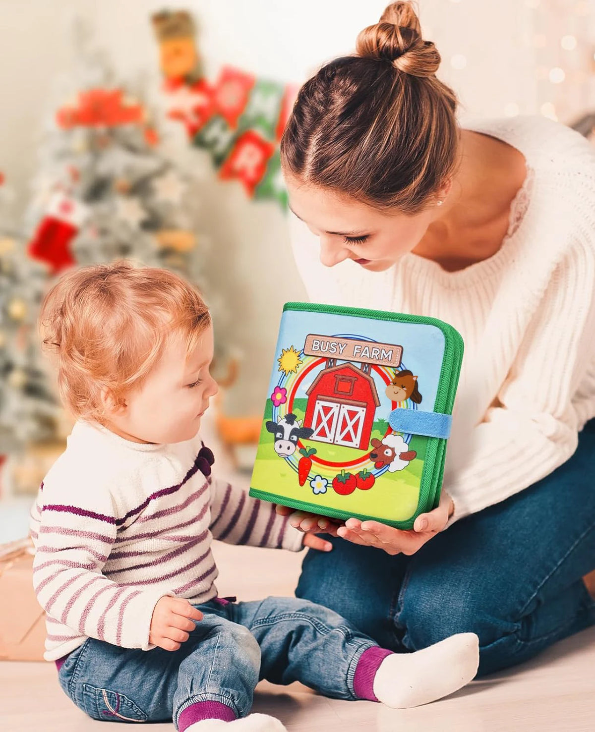Busy Board Montessori Toys For Toddlers Farm Animal Story Busy Book Sensory Toy Preschool Learning Fine Motor Travel Activities