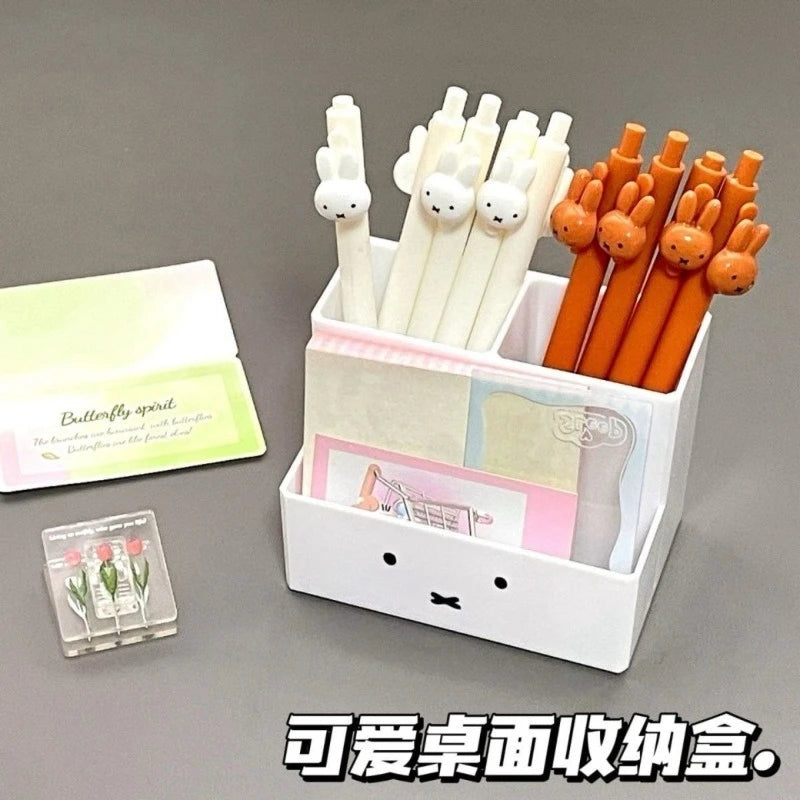 Simple Miffy Rabbit Sweet and Cute Creative Cartoon Pattern Plastic Pen Holder Desktop Fashionable Miscellaneous Storage Box