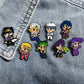 8Pcs Anime JoJo Enamel Pins Cute Chibi Hero Characters Jotaro Josuke Giorno Jolyne Lapel Pins Creative Brooch Badge Gift
