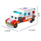 6in1 NEW Ambulance Escort Car Helicopter Paramedic Doctor Mini Loader Truck Classic Model Building Blocks Sets Bricks Toy City