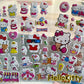 12Steets Kawaii Sanrio Hello Kitty Bubble Stickers Cute Three-Dimensional 3D Stickers Cartoon Kids Toys Gift DIY Decals