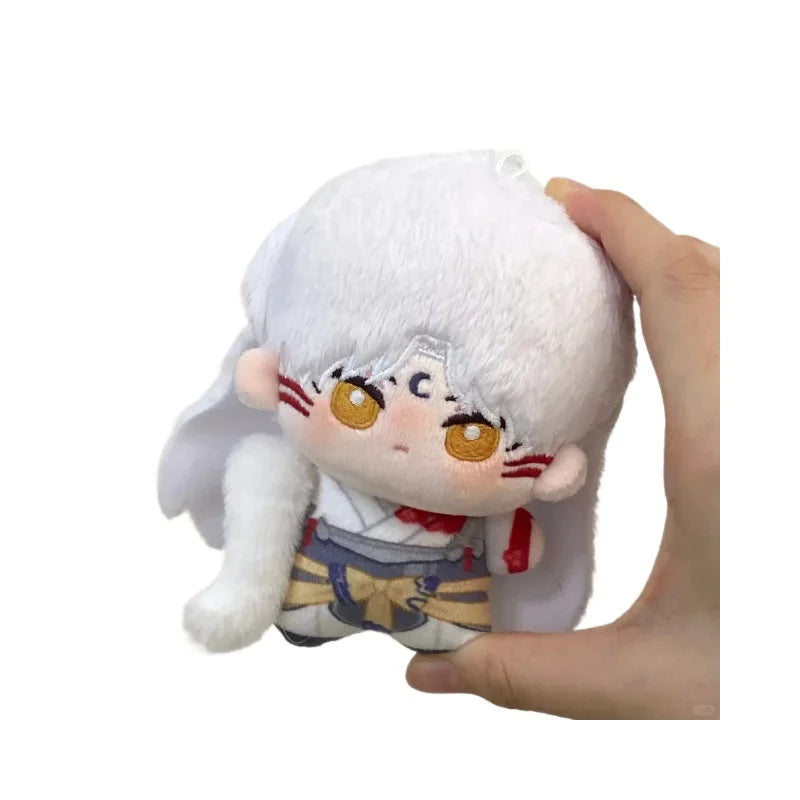 Anime Inuyasha Sesshomaru 10cm Cute Plush Cotton Doll Plush Keychain Pendant Gift