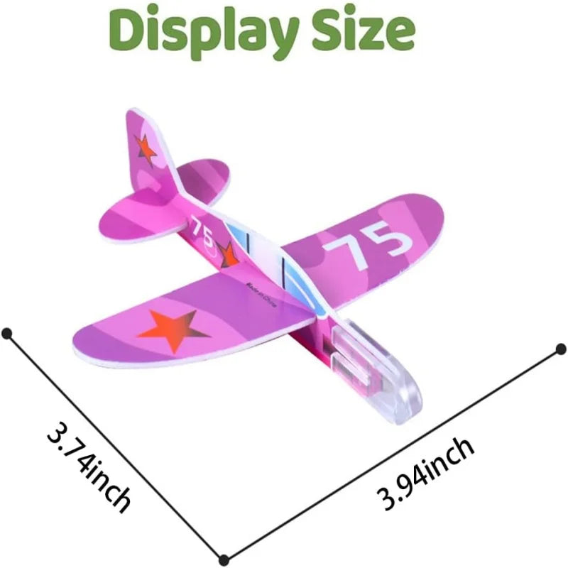 10pcs/bag DIY Gliders Planes Foam Assemble Airplane Toys Kids Birthday Gifts Party Favors Children School Prizes Goodie Fillers