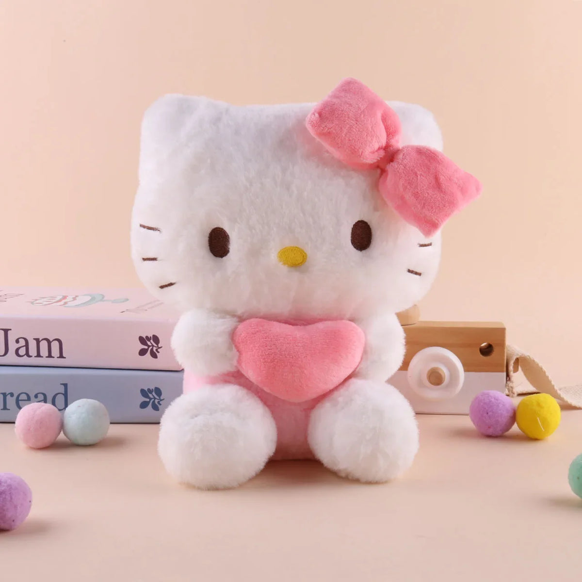 22cm Sanrio Stuffed Plush Doll, Hello Kitty Kuromi My Melody Cinnamoroll Soft Pillow Toy, Cartoon Plush Ornament, Girls Children