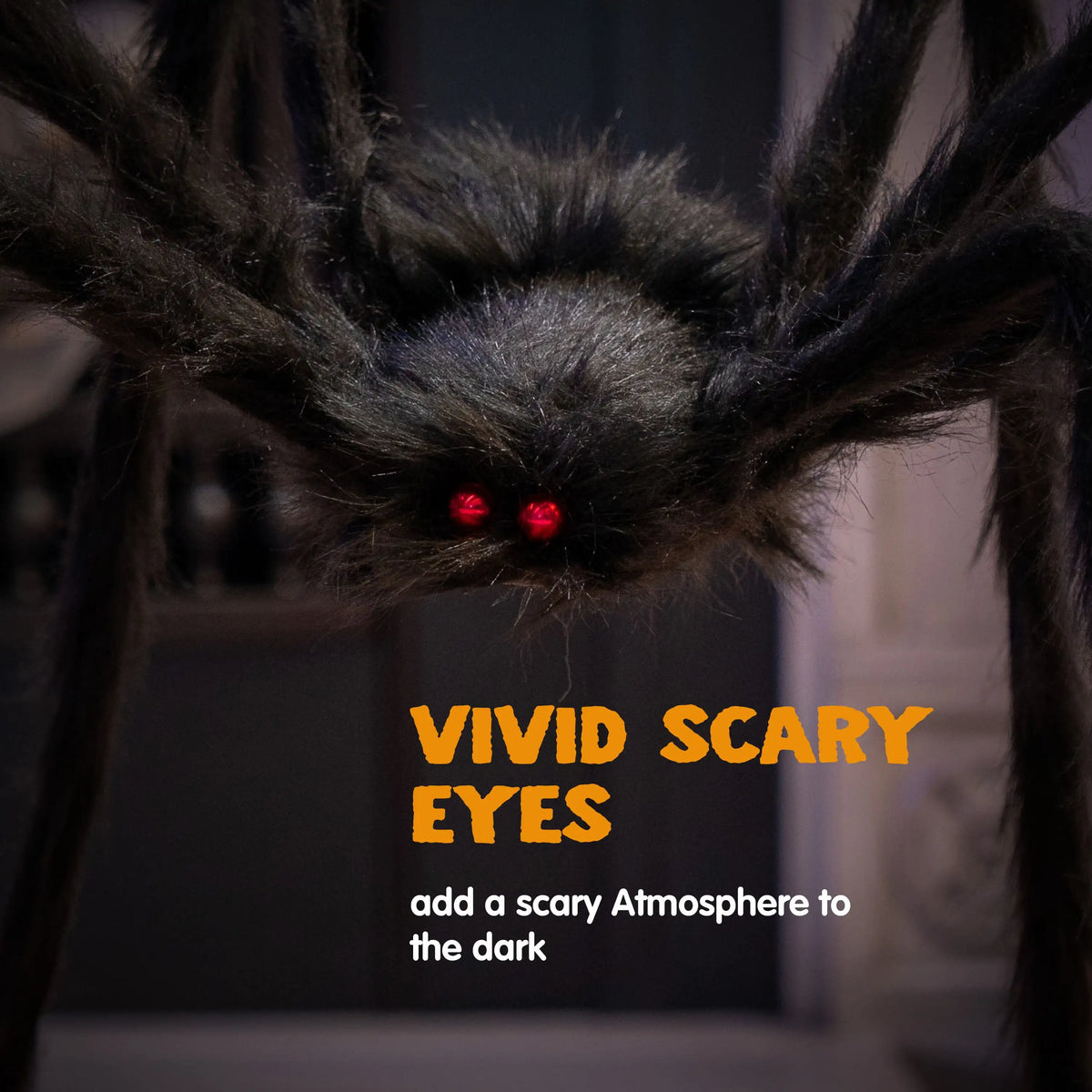5 ft Light Up Giant Spider Halloween Decorations Scary Spider Halloween Outdoor Party Decorations Props Halloween Yard