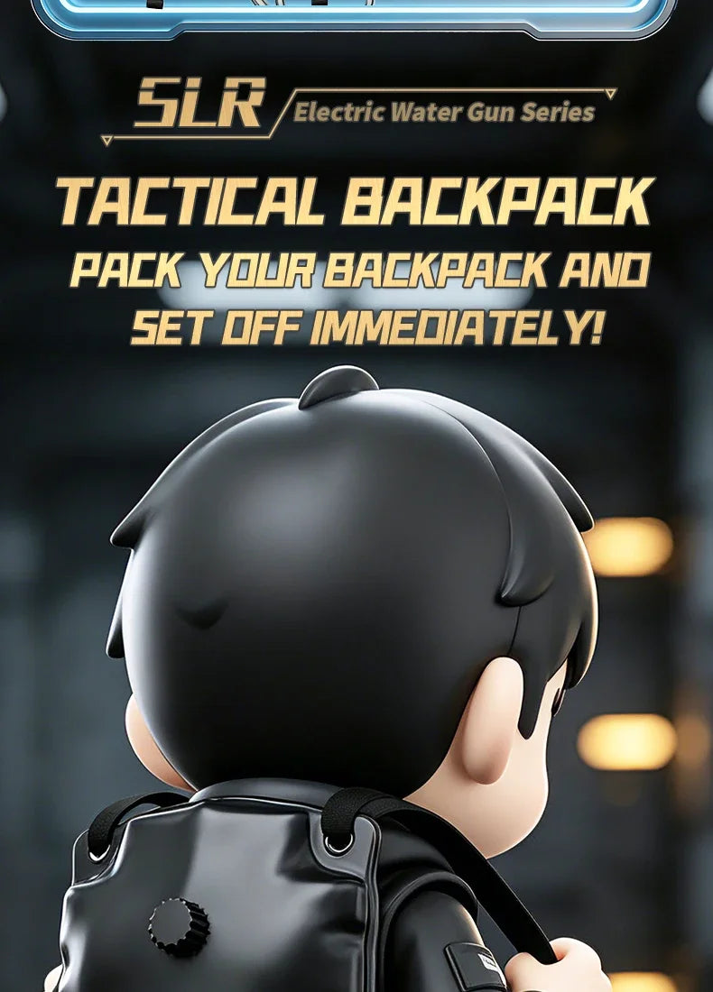 Outdoor SLR Electric Water Gun Toy 2000ml Bag Backpack High Pressure Long-range Rifle Model Water Pistol Summer Toy for Boy Gift