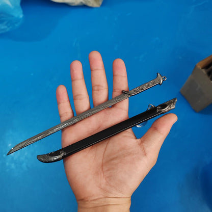 22cm Elves Anduril Middle-earth Weapon Glamdring Aragorn Narthil Sword Metal Katana Samurai Sword Keychain Ornaments Gifts Toys
