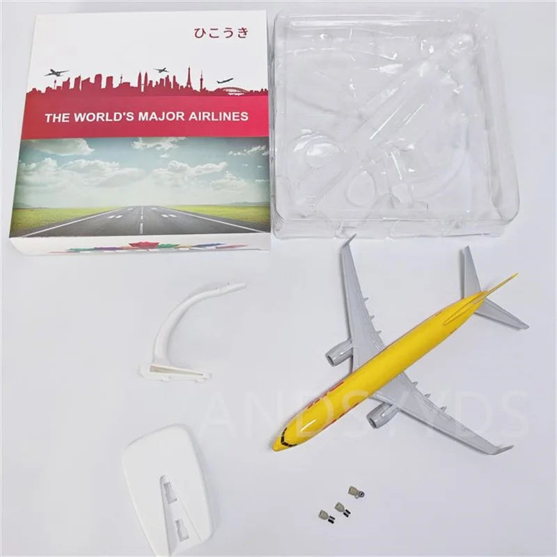 1:300 Scale 20cn DHL Airlines 737 Airplane Models Alloy Diecast Airplane Model Toy Aircraft Plane Model Toy for Collection