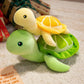 25/35CM Cartoon Simulation Anime Little Lemon Turtle Stuffed Animal Plush Doll Cute Turtle Soothing Kids Sleeping Toys Handmade