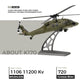 Wltoys K170 RC Helicopter UH-60L 4 Channel Remote Control Brushless Helicopters with Gyro and LED Light Durable Airplane Toy