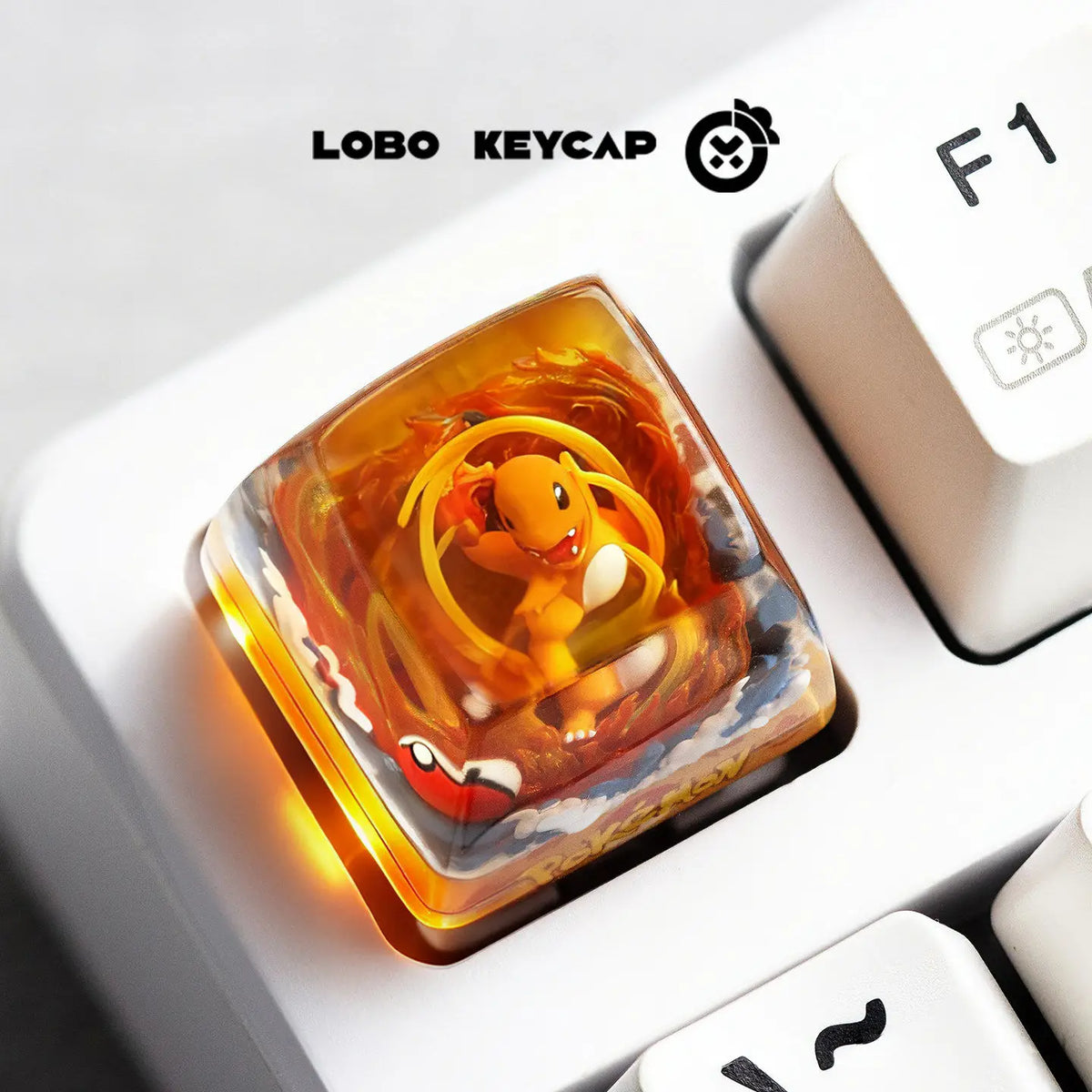 Pokemon Transparent Esc Keycap Keyboard Accessories Anime Cute Resin Shrink Drip Glue handmade Keycaps Anime Fans Gift
