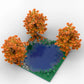 LEQUMOC Creative Maple and Lake Forest Tree Rivers Natural Scenery Ideas MOC Building Blocks Bricks Toys for  Gifts Toy