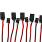 10pcs 100mm/150mm/200mm/300mm/500mm RC Servo Extension Cord Cable Wire Lead JR For Rc Helicopter Rc Drone