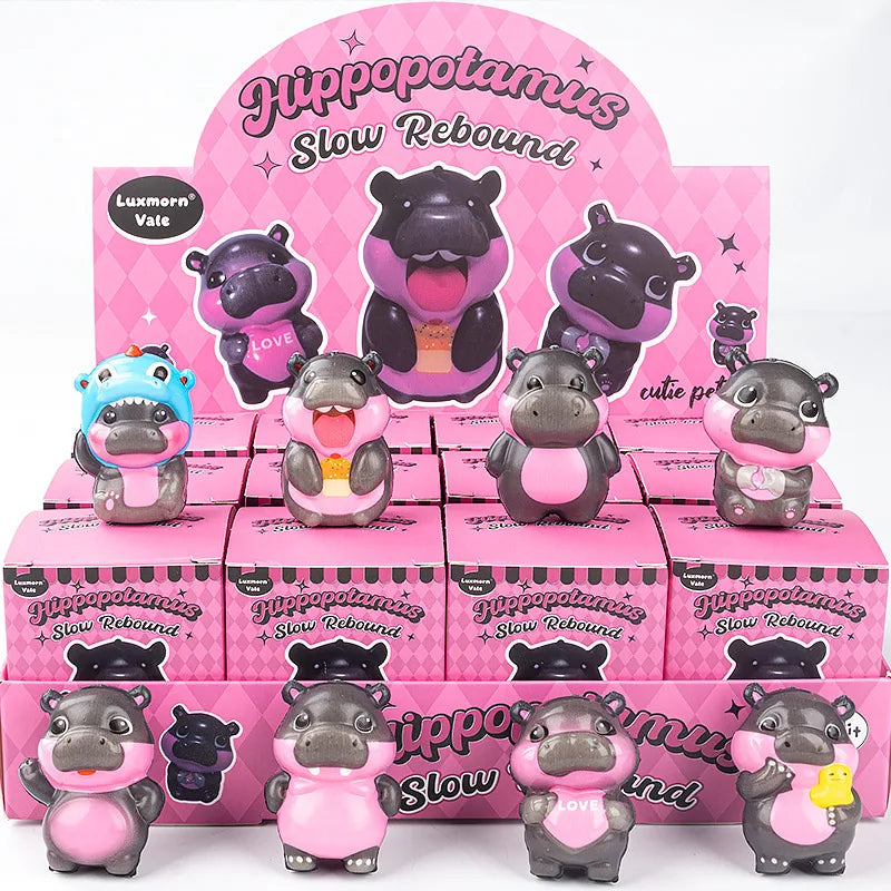 12pcs Set Slow Rebound Food Mystery Blind Box Cute Animal Cartoon Simulation Collectible Stress Reliever Fidget Squeeze Toy