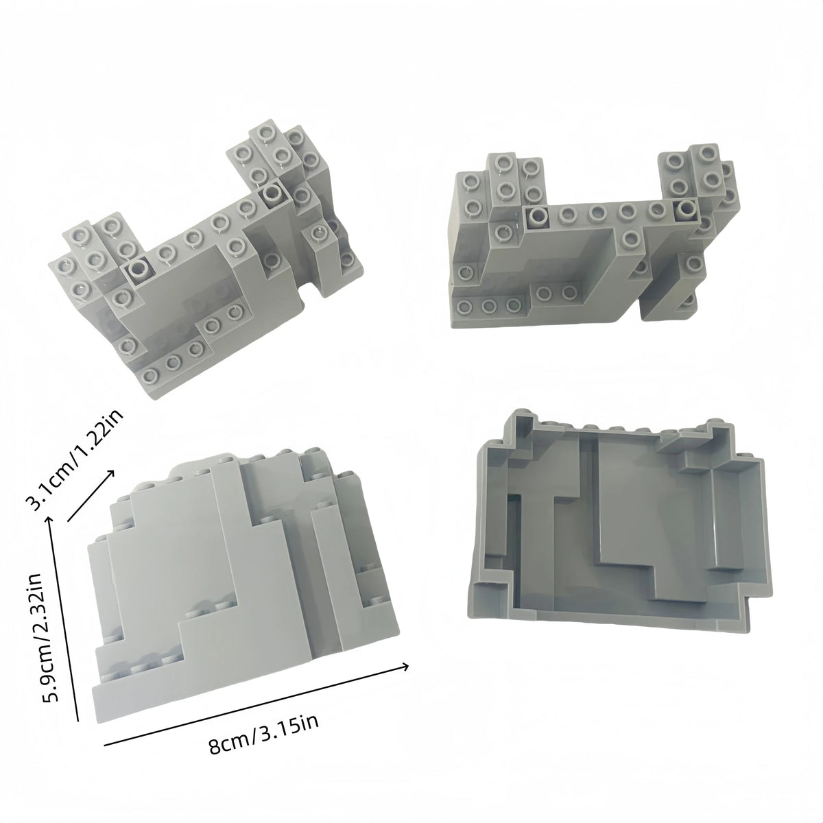 4pcs Mountains Hills Building Blocks DIY Toys MOC Accessories Basic Components Wild Parks Construction Model Bricks