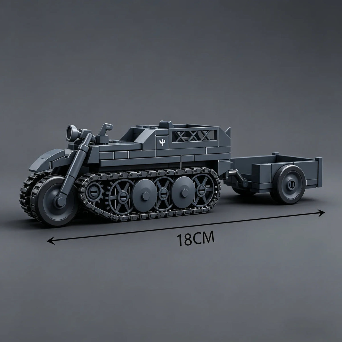 Military Series SD.KFZ.2 Half-Track Motorcycle Tractor Building Block Model Kit
