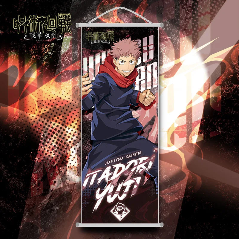 Jujutsu Kaisen Long Scroll Hanging Painting Gojo Satoru Poster Anime Goods Hanging Ornaments Holiday Gifts Room Decorations