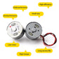 **RF-300C Mini 300 Motor DC 1.5V -6V 7000RPM Micro 24.4MM Round Spindle Motor Low Current DIY Solar Power Fan Hobby Toy Model
