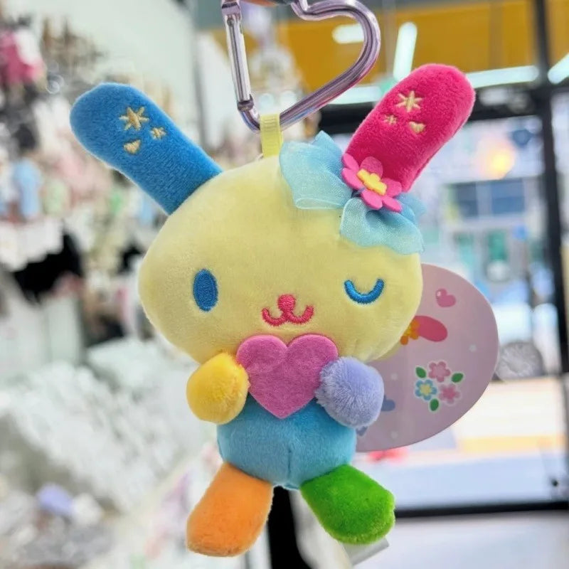 NEW 10CM usahana Crown Heart Plush Toy Pendant cute Sanrio Blink usa ha na Tricolor Bunny Fuzzy Animal Rabbit Girly Plush Doll