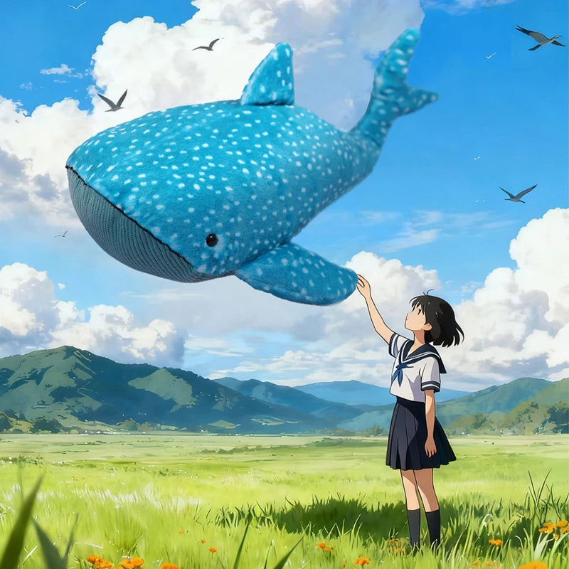New Cute Animal Plush Doll Whale Shark Anime Stuffed Soft Cushion Pillow Soothing Plush Toy Room Decoration Custom Festival Gift
