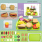 Children Hamburger Pretend Play Kitchen Toy Set – Sandwich & Fries