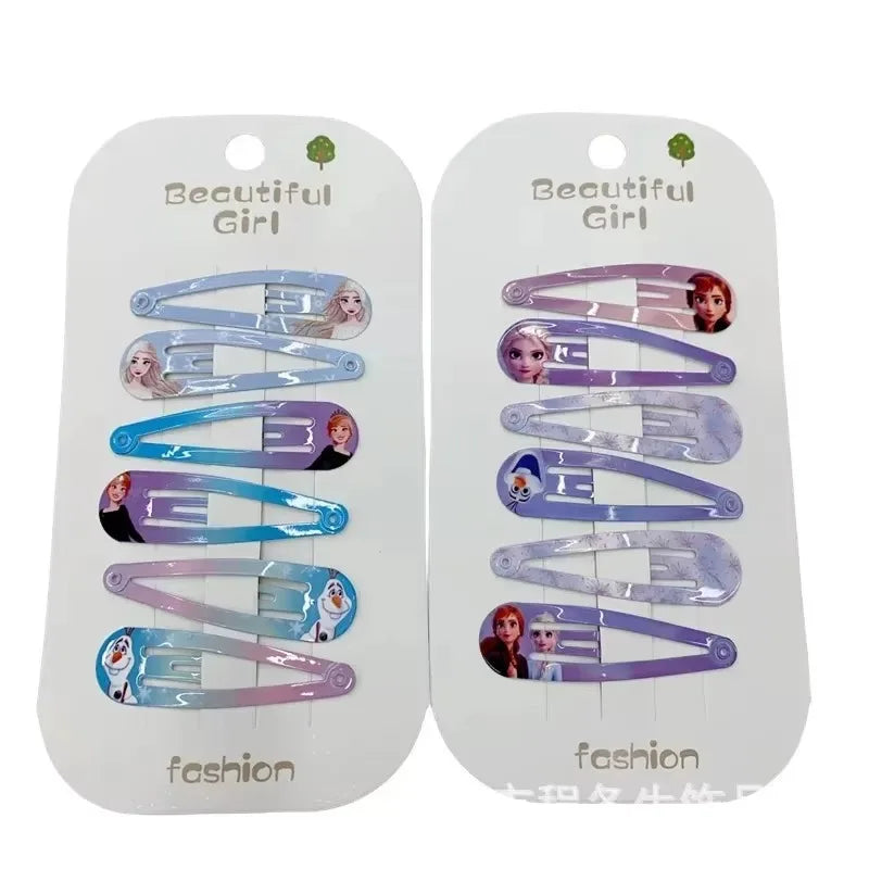 Random 5/10pcs Hair Clip Cute Digital Printed minimalist Hair Decoration party supplies Birthday Gifts