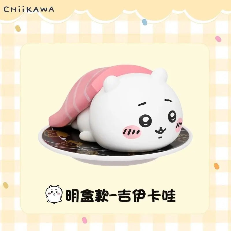 Cute Chiikawa Usagi Sushi Series Ornament Lovely Desktop Decor Creative Auto Interior Ornament Table Decoration for Home Office