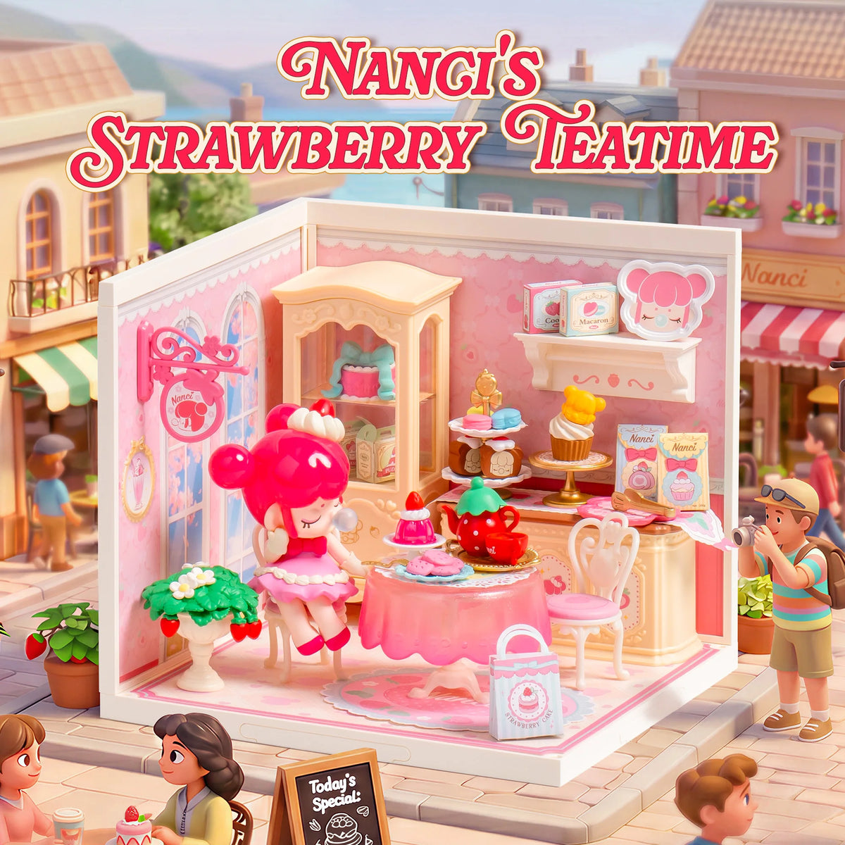 Rolife DIY Dollhouse 3D Puzzle Model Building Kit Nanci Strawberry Teatime Super Creator DIY Craft Kit with LED Light for Home Decor Holiday Gift for Adults Teens