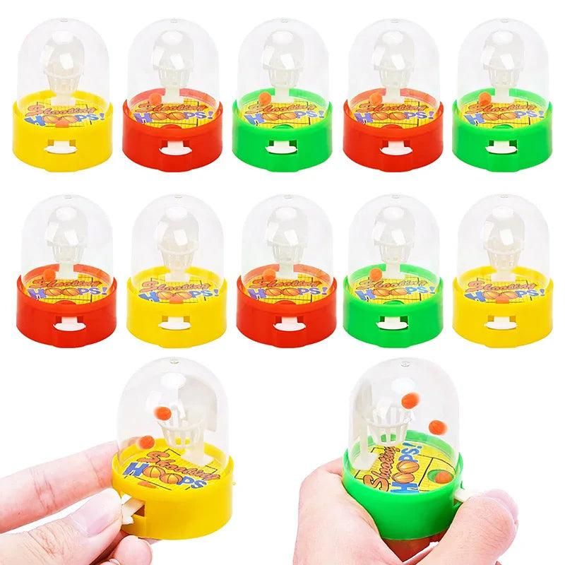 10Pcs Mini Desktop Fingers Basketball Shooting Game Toys Birthday Party Favors Supplies Pinata Filler Bag Sport Theme Party