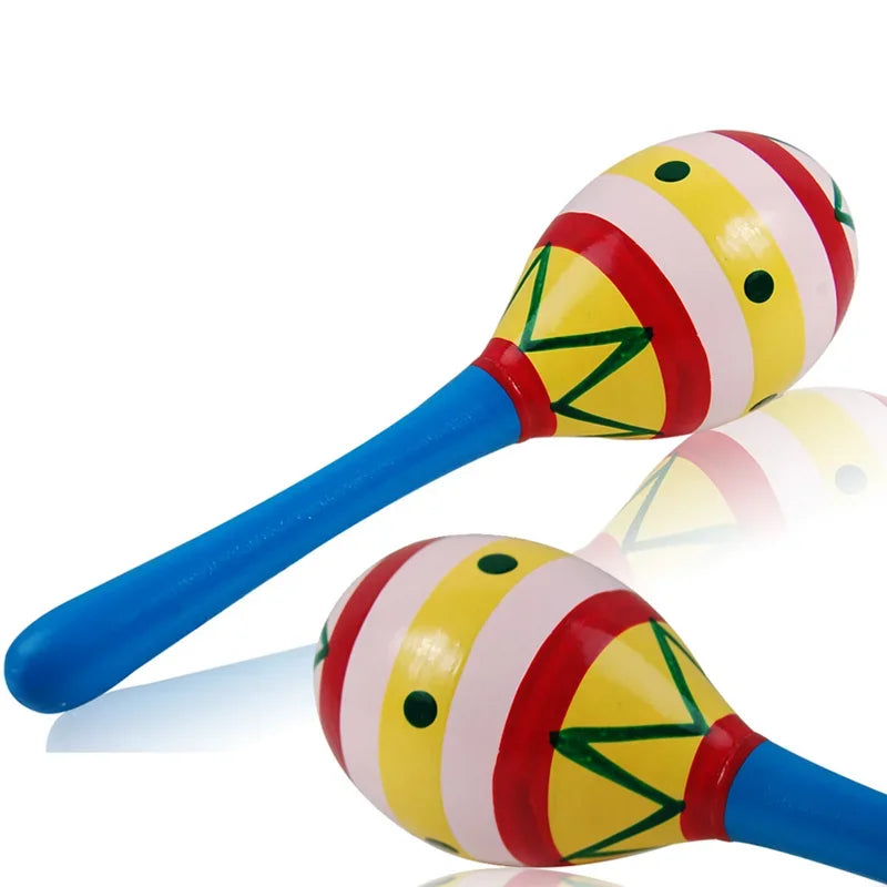 Large KTV Toy Wooden Colorful Musical Instrument Rattle Shaker Sand Hammer Bell Adult Gatherings Toys