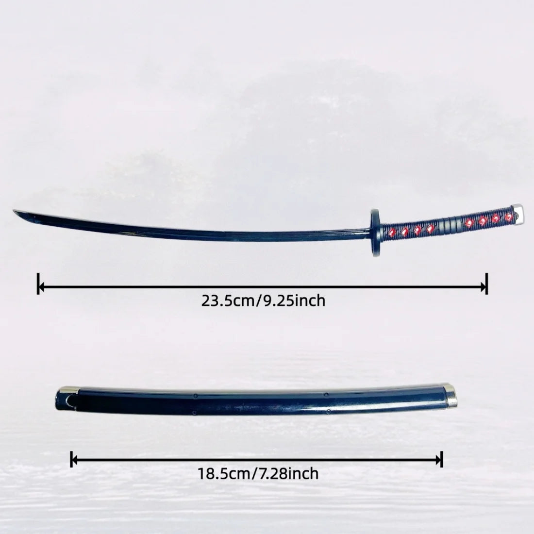 9.3inch Demon Slayer Kamado Tanjirou Metal Katana Sword Ninja Knife Original Japanese Katana Sabre Cosplay Accessories Prop Toy