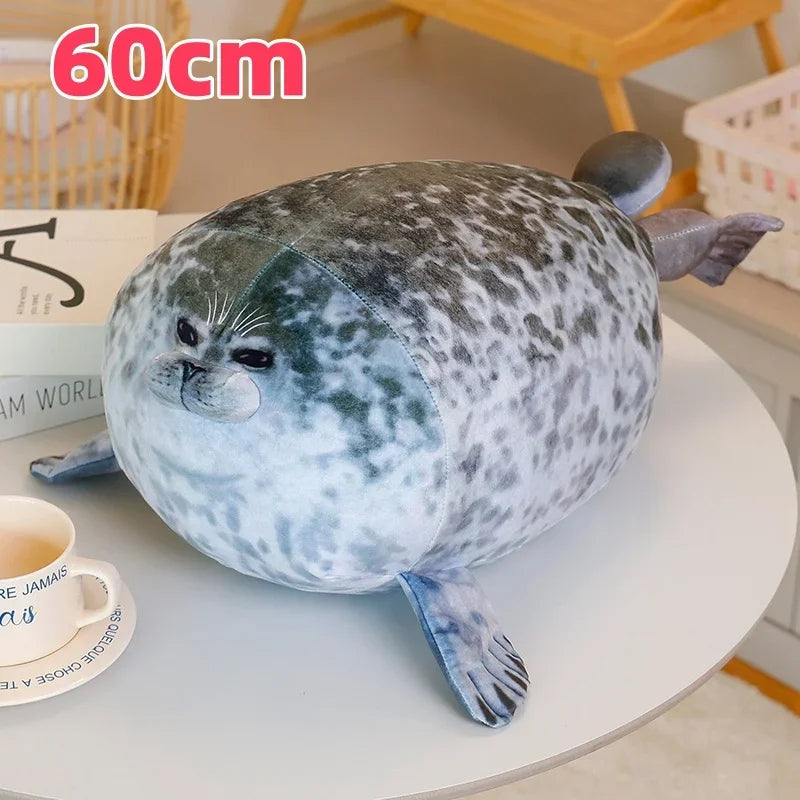 Simulation Seal Sea Lion Plush Toys Hot Sale Mom-Children Seal Doll Cozy Cotton Stuffed Throw Pillow Back Cushion Cute Gift