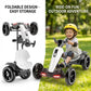12V electric Kids Pedal Go Kart, Folder Go Kart, Outdoor Ride on Toy with Adjustable Seat, 4 Wheels for Boys and Girls