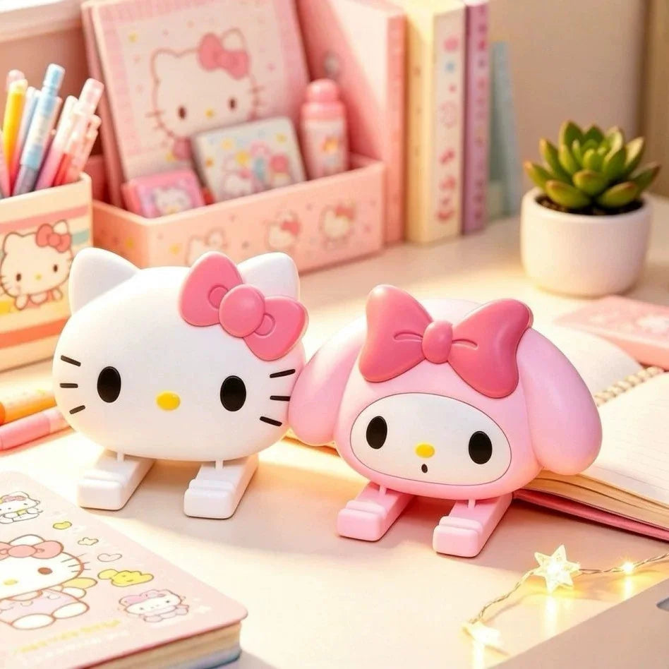 Kawaii HelloKitty cartoon peripheral phone holder, portable folding phone holder, suitable for small gifts between friends
