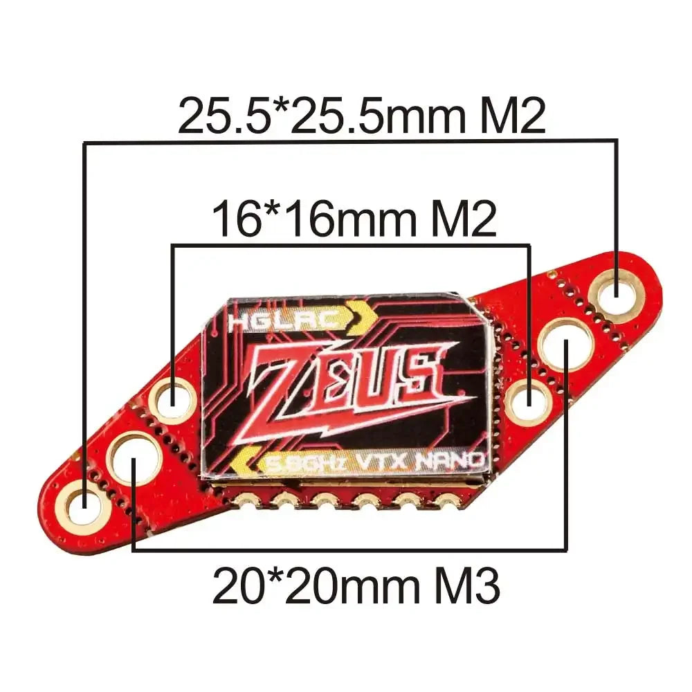 Hglrc Zeus Nano Vtx 5.8G 350Mw Video Transmitter IRC Tramp Built-In Microphone 16/20/25.5Mm Mount Original Fast Shipping