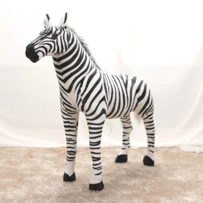 90cm Large Pretty Standing Zebra Lively Simulated Stuffed Animals Can Ride Model Kids Mount Decorat Plush Doll Children Toy Gift
