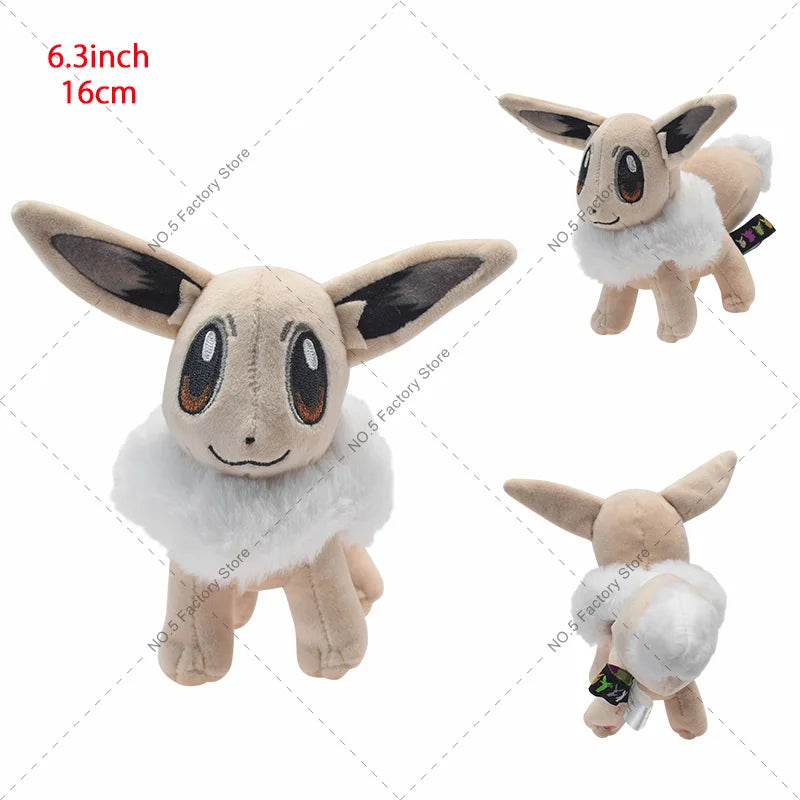 14 Style Standing Eevee Plush Toy Pokemon Shiny Umbreon Vaporeon Jolteon Flareon Espeon Leafeon Stuffed Doll Peluche Gift