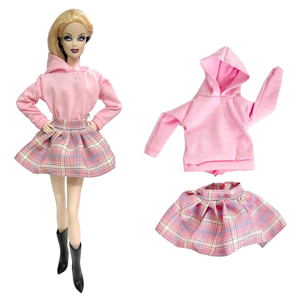 NK 1/6 Doll Princess Hot Sell Fashion Doll Dress Pink Suit For 11.5 Inch Doll Clothes Hat For 29CM Dolls Accessories Gift Toy JJ