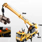 1/32 Crane Truck Alloy Car Model Diecast Metal Toy Simulation Engineering Vehicles with Sound and Light Model for Children Gifts