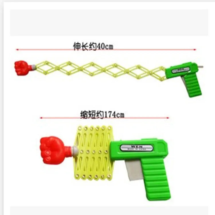 Retractable Fist Shooter Trick Toy Gun Funny Prank Toys Plastic Festival Gift for Fun Classic Elastic Telescopic Fist