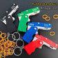 Metal Burst Rubber Band Toy - Mini Folding Launcher Toy With Keychain And 60pcs Rubber Bands,Perfect Gift for Christmas